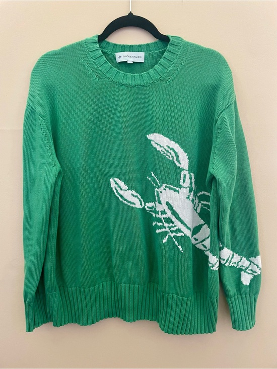 Tuckernuck Sweaters - Tuckernuck Lucky Green Lobster 🦞 Rockland Sweater Knit Coastal Chic - Size M